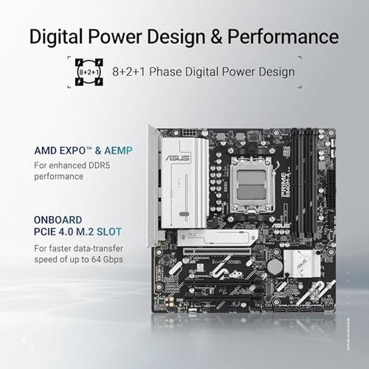 Actual product image ASUS PRIME B840M-A-CSM (AM5, AMD B840, mATX)