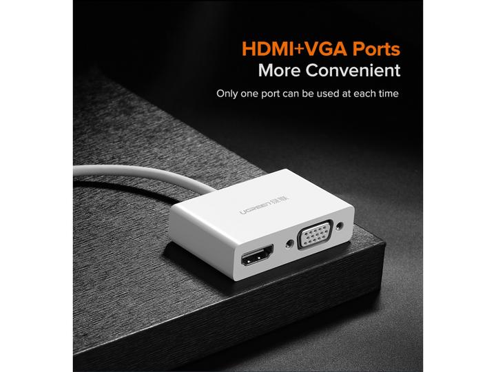 Image du produit Ugreen Adaptateur USB-C vers HDMI + VGA (USB, 3 cm)