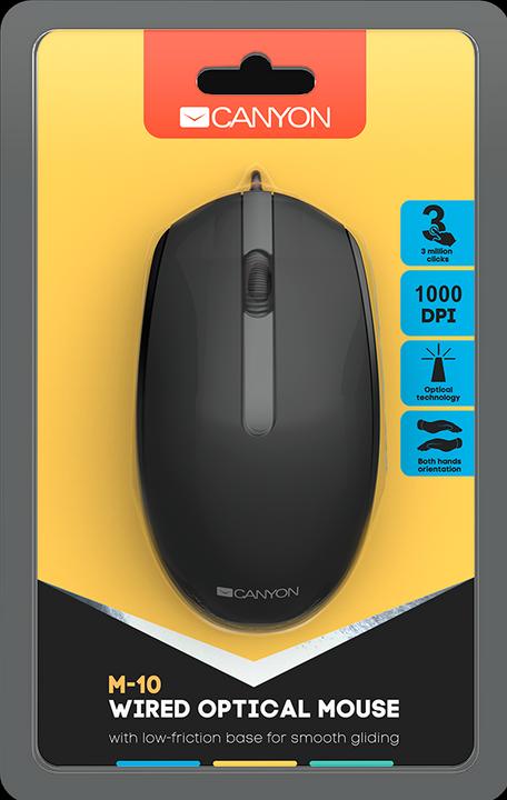 Immagine prodotto Canyon Mouse ottico con cavo M-10, nero (Cablato)