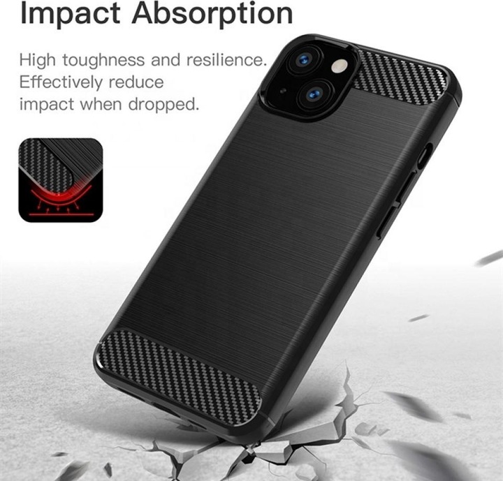 Immagine prodotto Screenguard Custodia in TPU morbido spazzolato al carbonio (Apple iPhone 13)