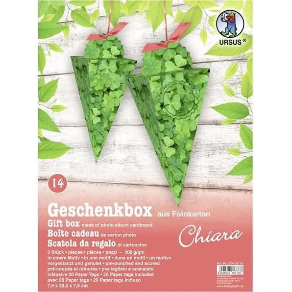 Ursus, Geschenkverpackung, Geschenkbox Chiara 7,5x20x7,5cm VE=5 Stück Motiv: 14 (Geschenkbox, 5 x)