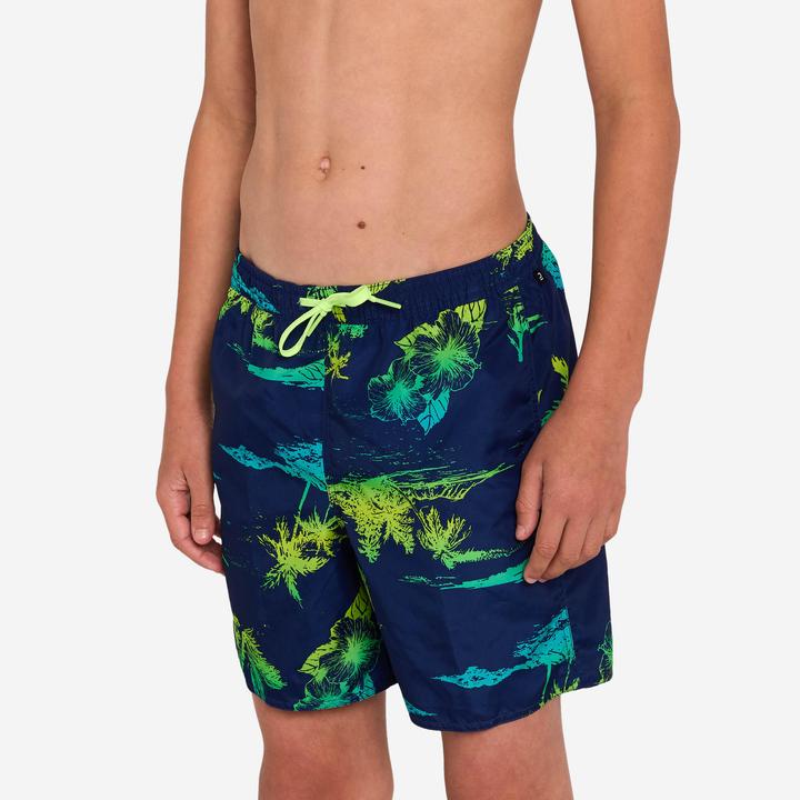 Produktbild Olaian Boardshorts Surfen Jungen mit Taschen 100 Stories dunkelblau (140)