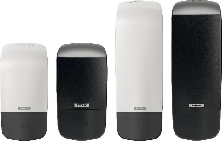Actual product image Katrin Inclusive soap dispenser plastic 500 ml black with locking function and braille