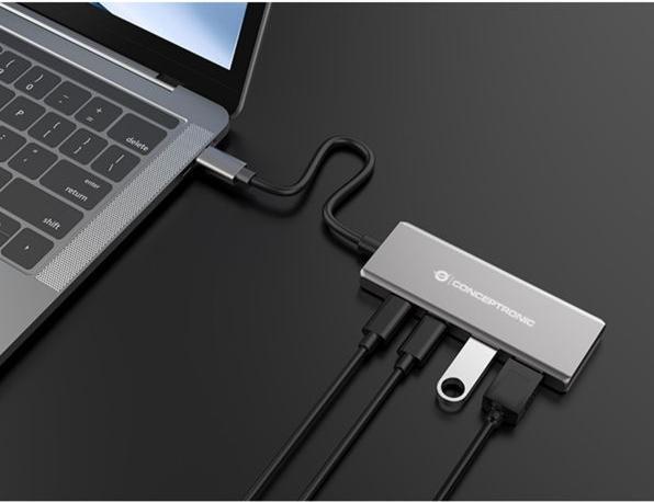 Produktbild Conceptronic HUBBIES15G (USB-C, 4 Ports)