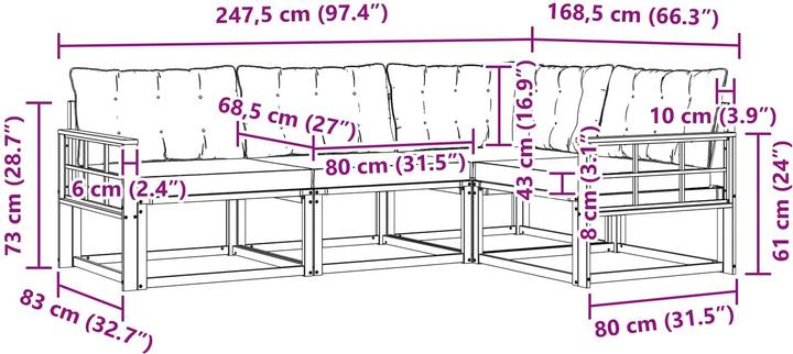 Produktbild vidaXL Outdoor-Sofa