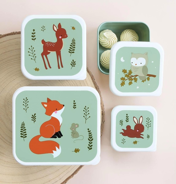 Produktbild A Little Lovely Company Lunch & snack box set