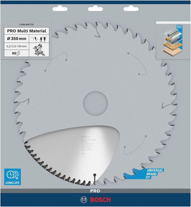 Produktbild Bosch Professional Zubehör PRO Multi Material Kreissägeblatt, 350 x 3,2 x 30 mm