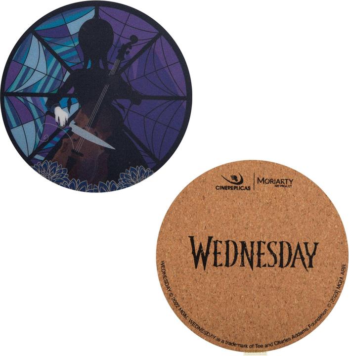 Actual product image Cinereplicas Wednesday Coaster 4-Pack (4 x, Glass coaster)