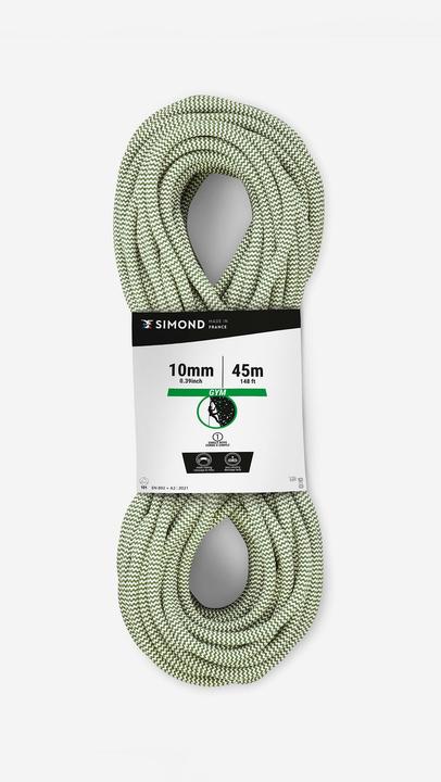 Image du produit Simond Corde d'escalade 10 mm x 45 m - Klimb Gym vert (45 m)