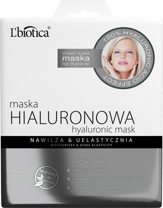 Produktbild L´Biotica L'BIOTICA Hyaluronic Mask on Fabric - spendet Feuchtigkeit & strafft (23 ml)
