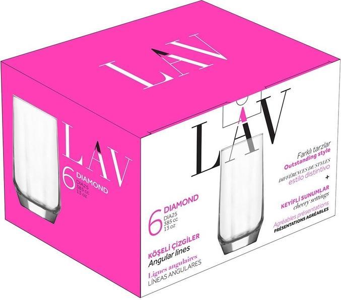 Immagine prodotto LAV BICCHIERI 6PCS 385 ML DIA25F