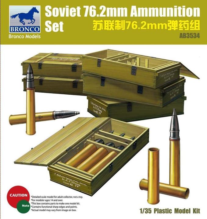 Actual product image Bronco Soviet 76.2mm Ammunition Set