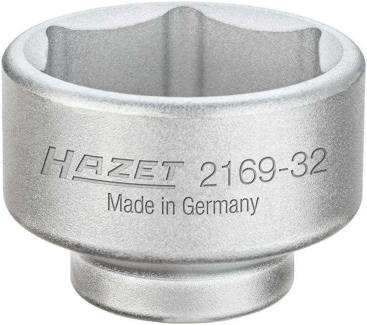 Actual product image HAZET Oil filter wrench 2169-32 ∙ Square, hollow 10 mm (3/8 inch) ∙ Outside hexagon profile ∙ 43 mm…
