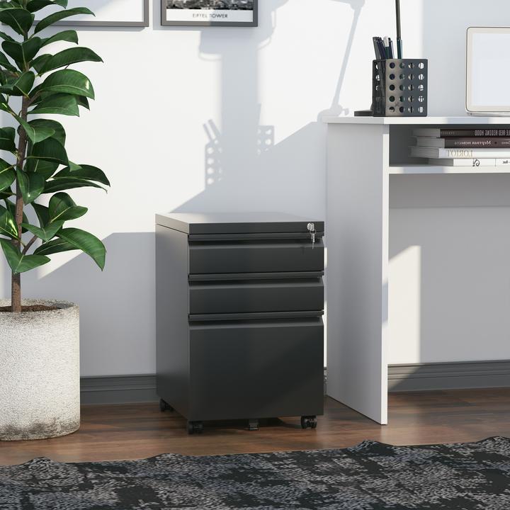 Produktbild Vinsetto Rollcontainer mit Schubladen und Ablagefläche (39 x 48 x 60 cm)