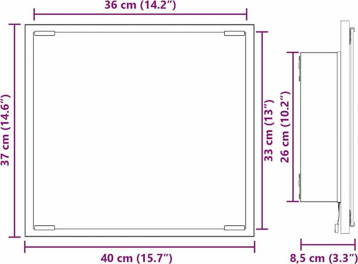 Immagine prodotto vidaXL LED Spiegel (8.50 x 37 cm)