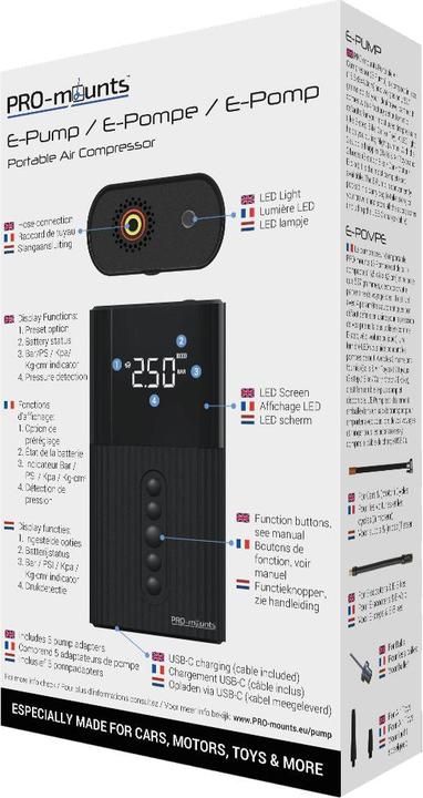 Produktbild PRO-mounts E-Pumpe für E-Tretroller / E-Bike