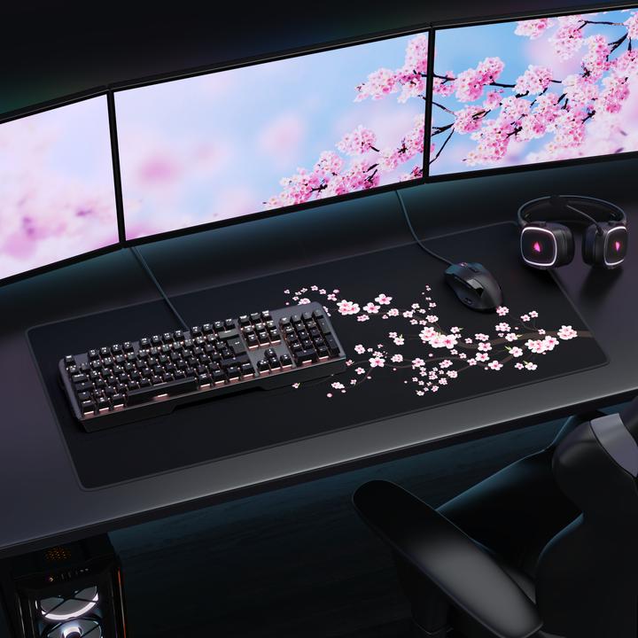 Produktbild Titanwolf Gaming Mauspad, 900 x 400mm XXL Speed Gaming Mausmatte, Mousepad Extragrosse Fläche, Sakura (XXL)