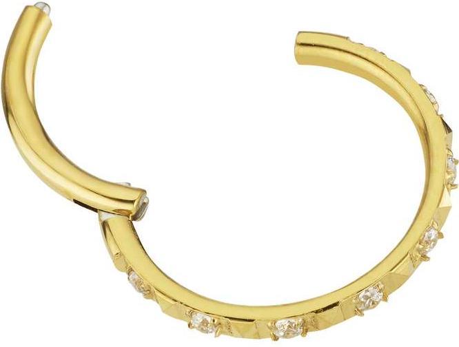 Produktbild Bijouteria Ohrpiercing (Chirurgenstahl 316L, Kristall, PVD Beschichtung (goldfarben))