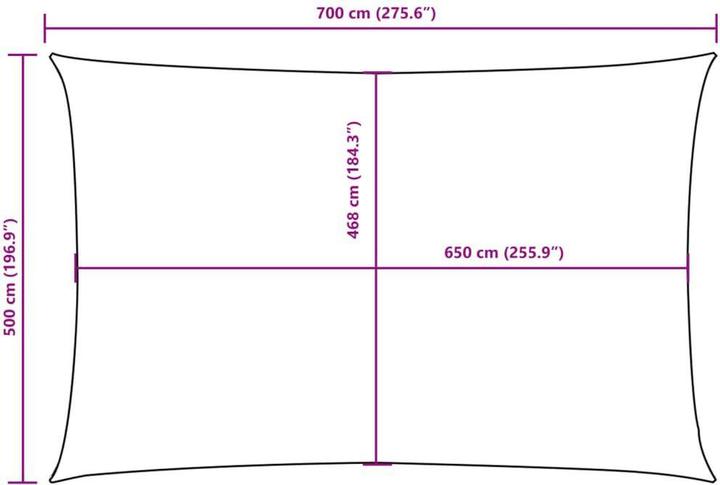 Produktbild vidaXL Sonnensegel (500 x 700 cm)