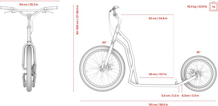 Actual product image Yedoo mit Luftreifen S20 Disc