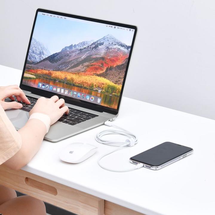 Actual product image Baseus Simple Wisdom Data Cable Kit USB-C to Lightning PD 20W (2PCS/Set) 1.5m White (1.50 m, 20 W)