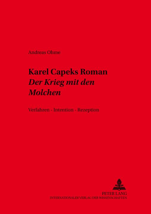 Produktbild Karel Capeks Roman 'Der Krieg mit den Molchen' (Deutsch, Andreas Ohme, 2002)