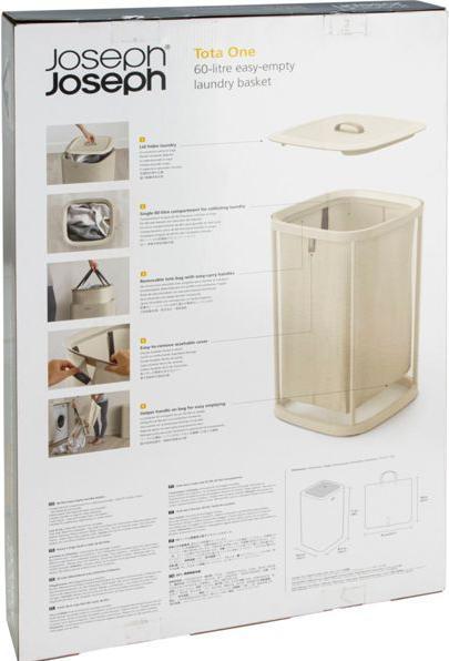 Productafbeelding Joseph Joseph Tota One 60L ecru Grosser Wäschekorb mit einem Fach (60 l)