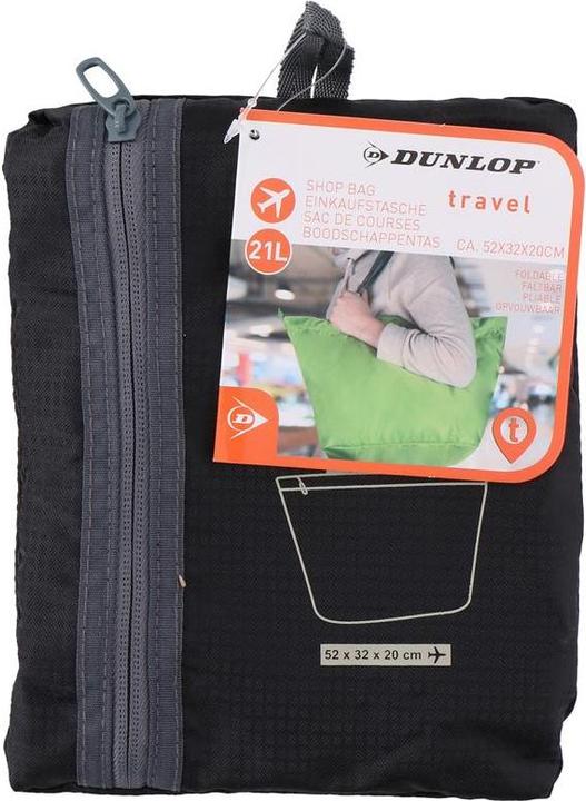 Dunlop - sac à provisions pliable (noir)