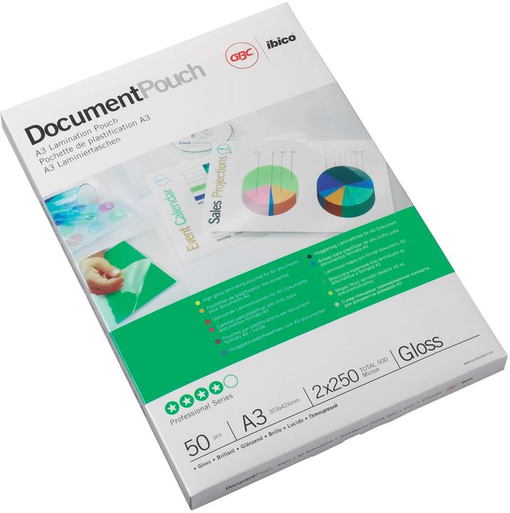 Produktbild GBC DOCUMENT POUCH - Heisslaminier-Folientaschen (A3, 25 Stück, 125 µm)