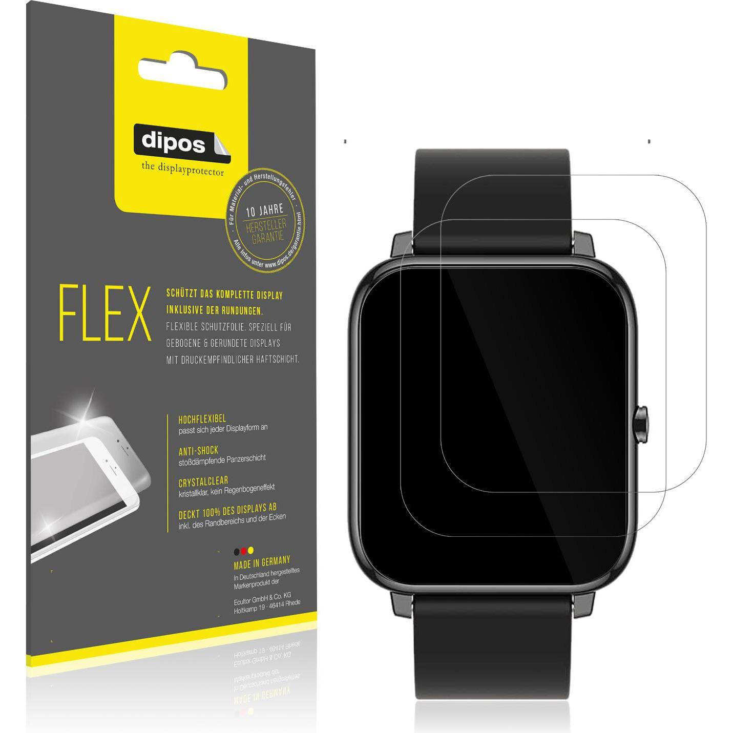 Dipos 3D Full Cover Schutzfolie, Smartwatch Schutzfolie, Transparent