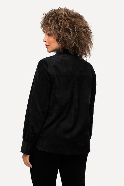 Immagine prodotto Ulla Popken Camicia in velluto a costine con collo da camicia e maniche lunghe (50, 52)