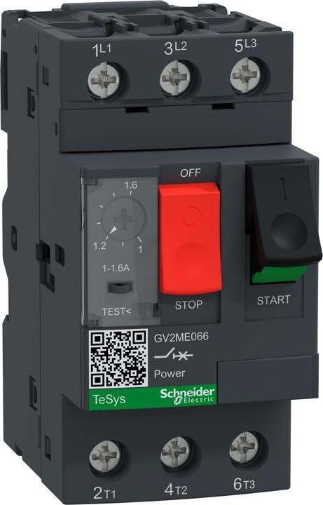 Actual product image Schneider Electric Motor protection switch GV2-ME, 1-1.6A, 3p GV2ME066
