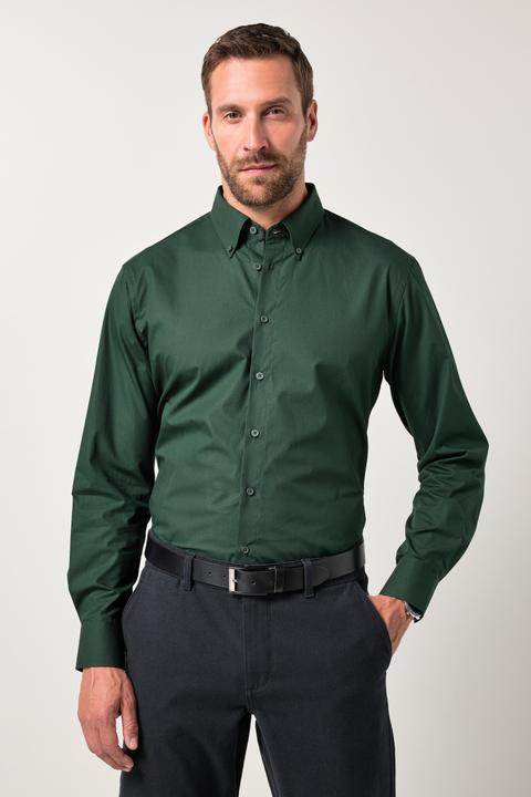 Actual product image JP1880 shirt, long-sleeved, minimal print, button down collar, modern fit, up to 8 XL (XXL)