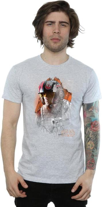 Image du produit Star Wars - T-shirt THE LAST JEDI POE DAMERON BRUSHED - Homme (3XL)