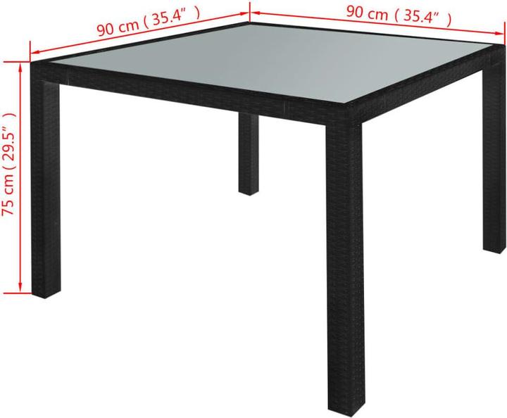 Image du produit vidaXL Gartenmöbel Set (90 x 90 x 75 cm)