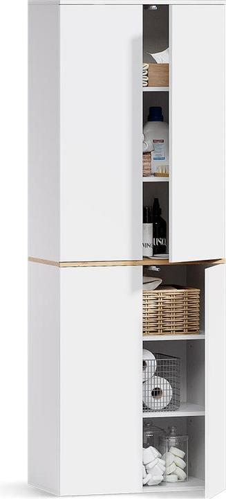 Produktbild Vicco Hochschrank Viktor, Weiss/Artisan-Eiche, 68 x 188.6 cm mit 6 geschlossenen Fächern (40.50 x 68 x 188.60 cm)