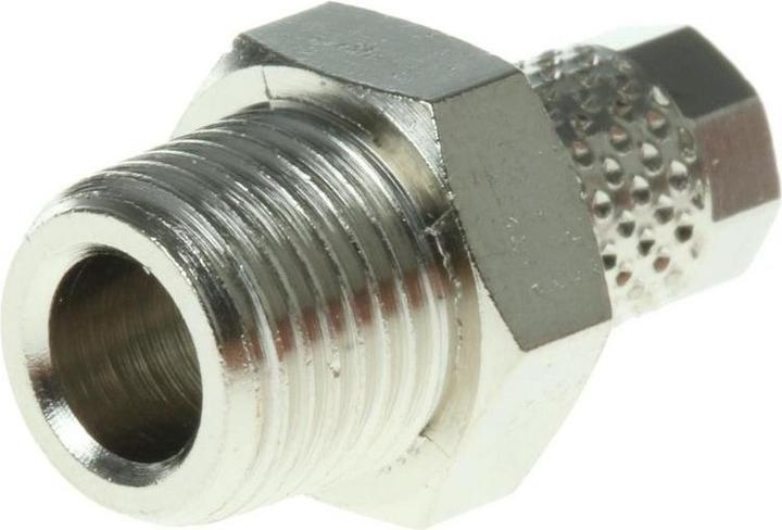 Actual product image RS PRO Straight thread adapter, thread-to-pipe, R1/8 connector, 15 bar (Pipe fitting)