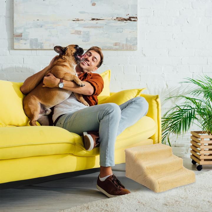 Actual product image Relaxdays Dog-Stairs 3-Steps (Dog, Washable)
