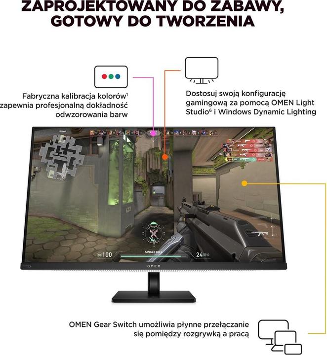 Actual product image HP OMEN Transcend 31.5 inch UHD 240Hz OLED Gaming Monitor - OMEN Transcend 32 (3840 x 2160 Pixels, 31.50")