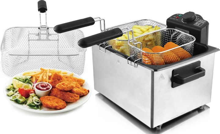 Immagine prodotto Emerio DF-107090, Friggitrice, 5 L, Singola, Nera, Acciaio inox, Rotante, Indipendente