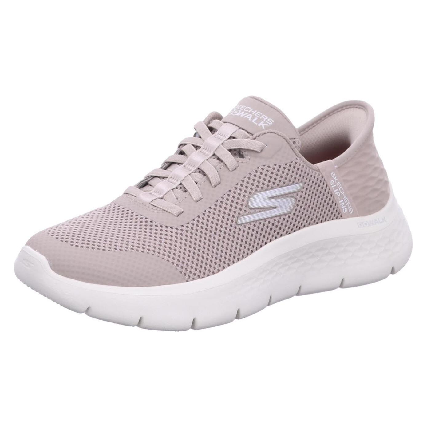 Skechers, Vrouwen, Sneakers, Go Walk Flex - Hoofdingang, Grijs, Beige, (37)
