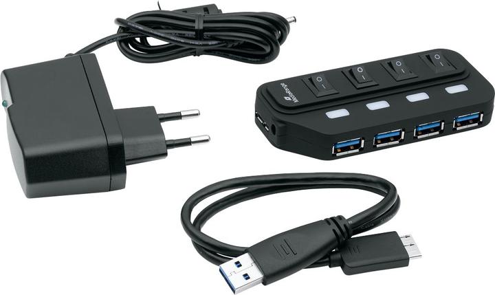 Actual product image MediaRange MRCS504 Stroke (USB-A, 4 Ports)