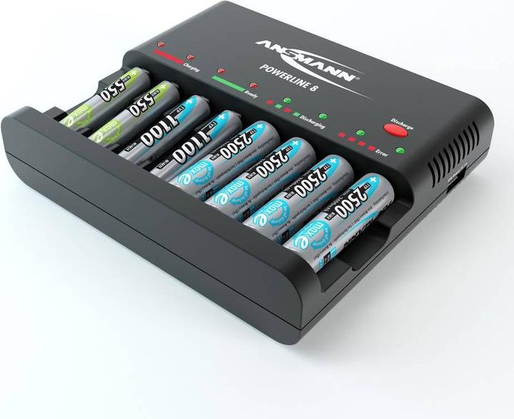 Image du produit Ansmann Ligne électrique 8 (1 pcs, AAA, AA, Chargeurs sans batterie)