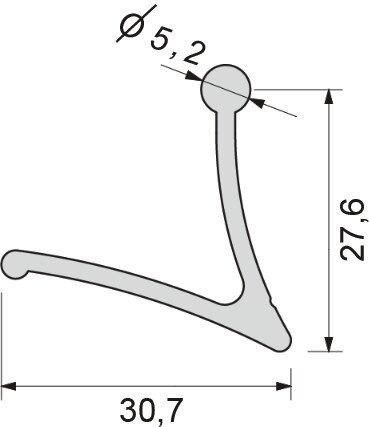 Produktbild OK-Line Kleiner Haken für Hakenleiste Wall System (1 Stk.)