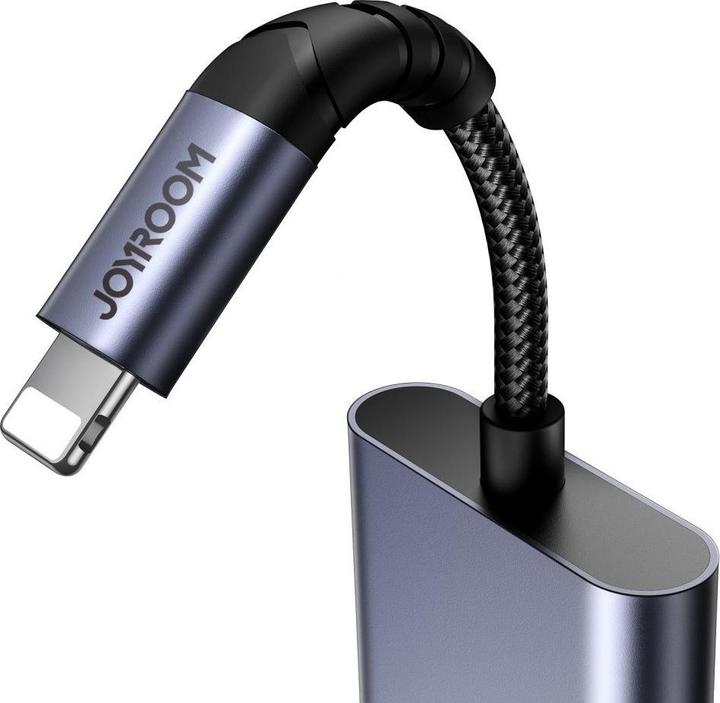 Image du produit Joyroom SY-L01 Adaptateur DAC Lightning vers Lightning / mini jack 3,5 mm 2en1 - noir (Lightning, Jack 3.5mm)