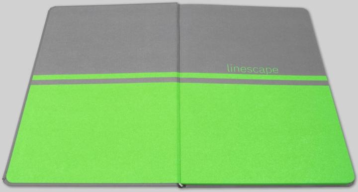 Produktbild Sigel Notizbuch A5 Linescape hellgrau/lime (A5, Liniert, Harter Einband)