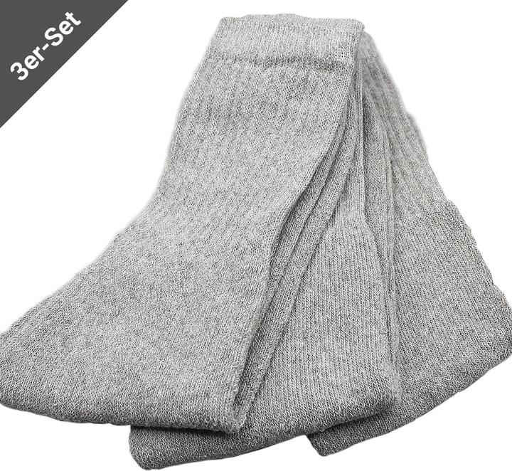 Image du produit Casativo Lot de 3 chaussettes de sport, chaussettes de tennis, unisexe, taille 39-42, gris (39 - 42)