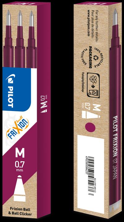 Actual product image Pilot FriXion Refill (Refill, Wine red, 0.70 mm)