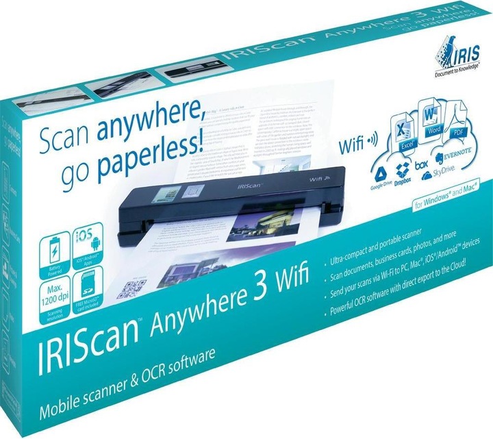 Actual product image Iris IRIScan Anywhere 3 (WLAN, USB)
