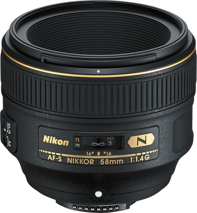 Nikon AF-S Nikkor 58mm, f/1.4G (Nikon F, Full-frame)